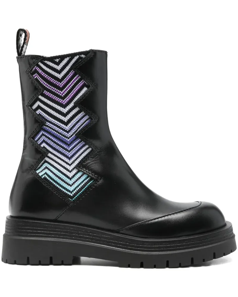 Missoni 50mm zigzag chelsea boots - Schwarz Schwarz