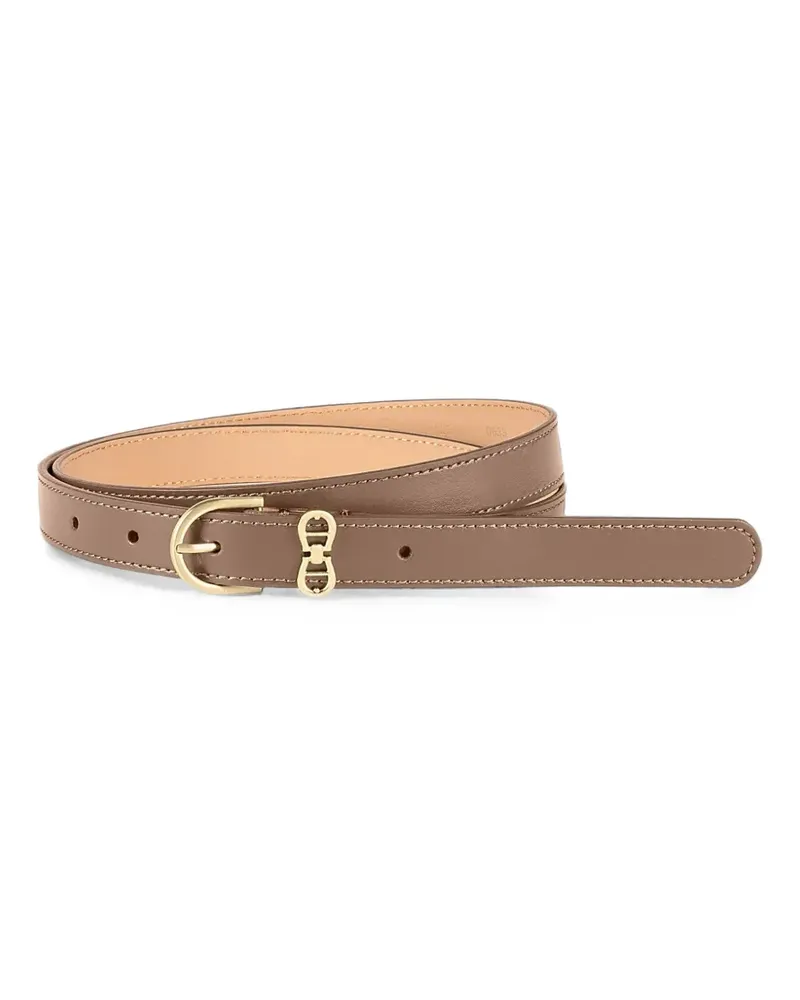 Aigner logo-plaque buckle-fastening belt - Nude Nude