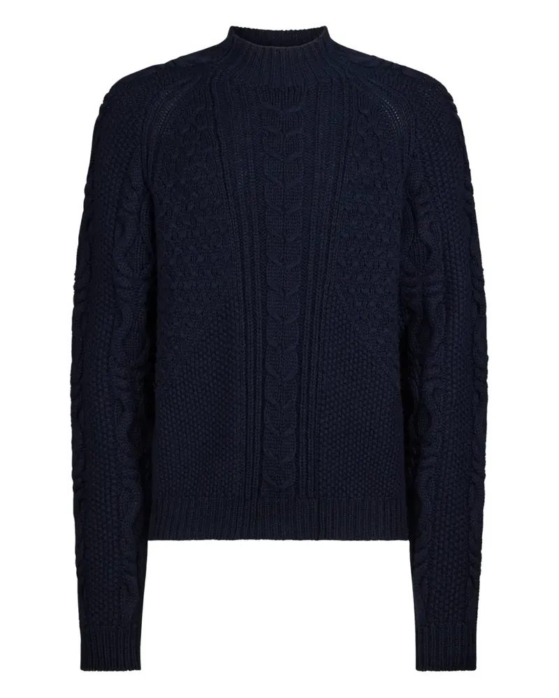Dondup Pullover mit Zopfmuster - Blau Blau