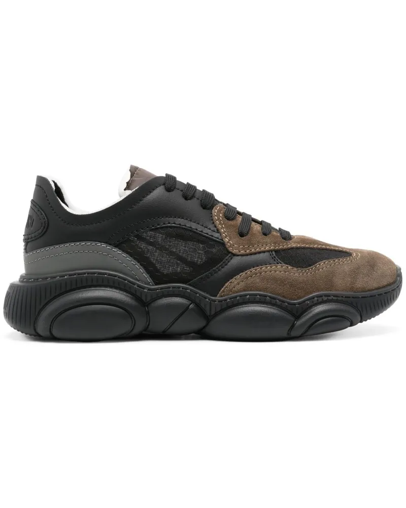 Moschino Sneakers mit Einsätzen - Schwarz Schwarz