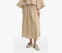 Gesmockter A-Linien-Rock - Nude