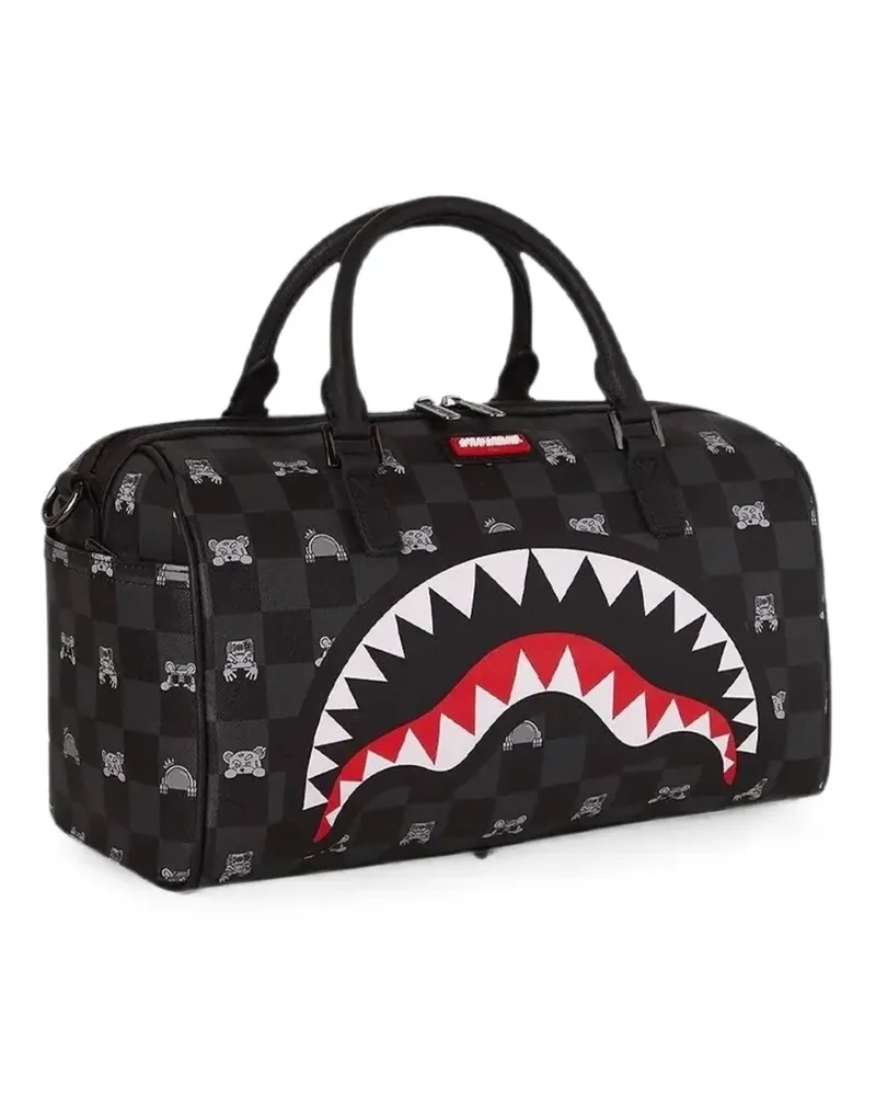 Sprayground Mini Tote Bag mit Karomuster - Schwarz Schwarz