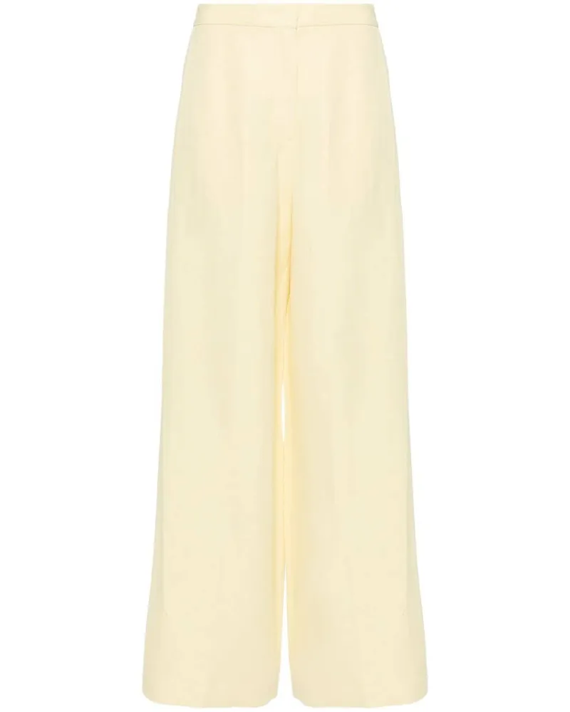 Fabiana Filippi Gerade Hose mit Slub-Textur - Gelb Gelb