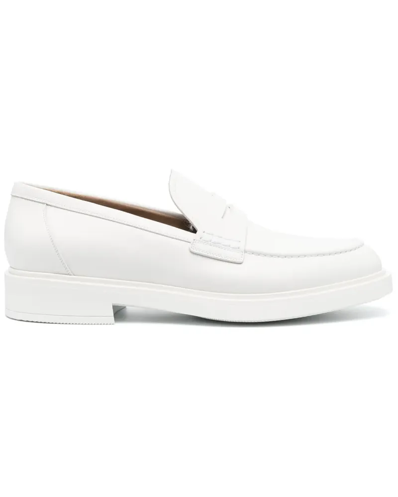 Gianvito Rossi Klassische Penny-Loafer - Weiß Weiß