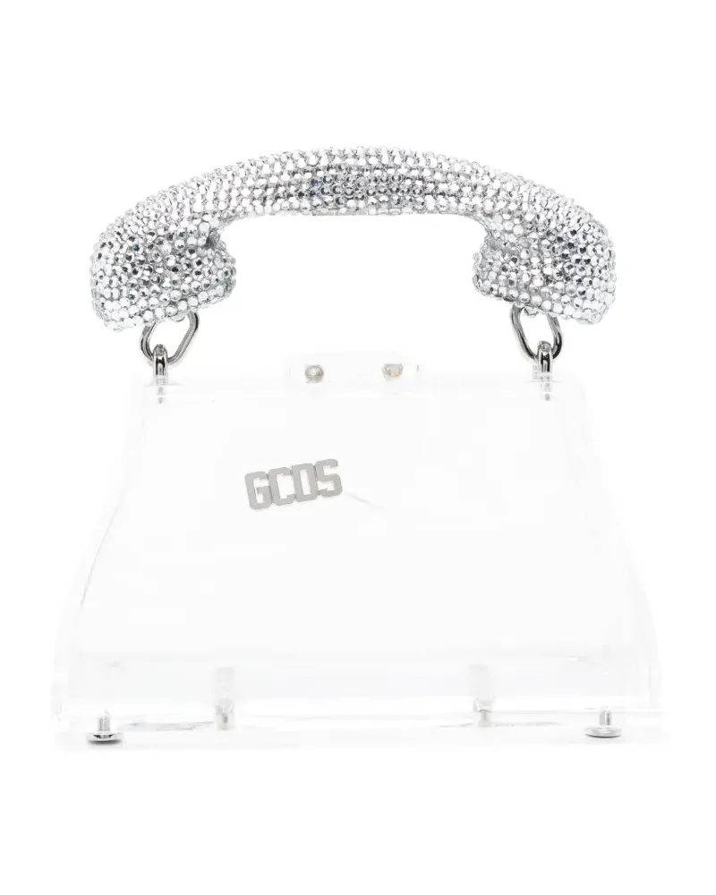 GCDS Call-Me Comma Mini-Tasche - Weiß Weiß