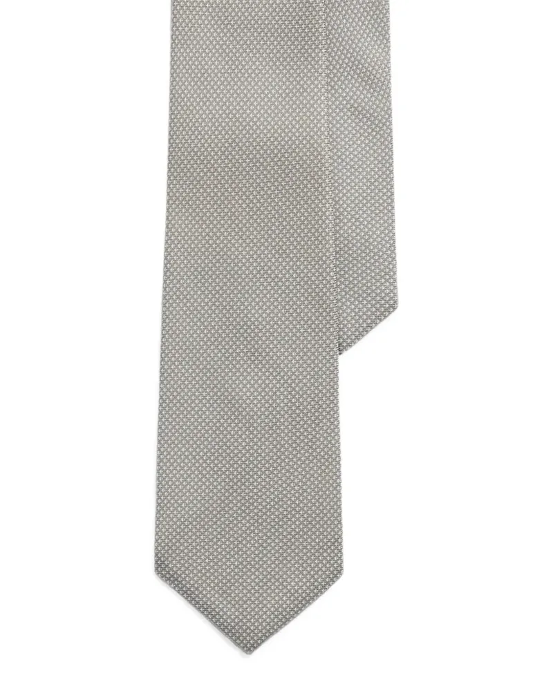Ralph Lauren geometric-print cashmere-silk tie - Grau Grau