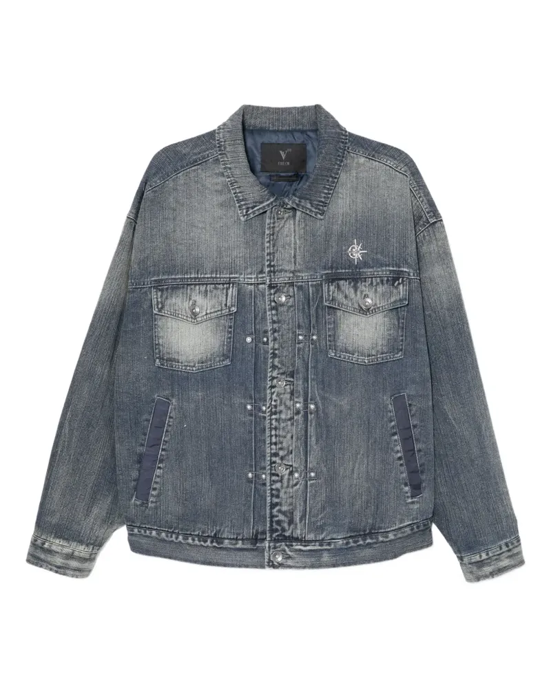 FIVE CM Jeansjacke mit Logo - Blau Blau