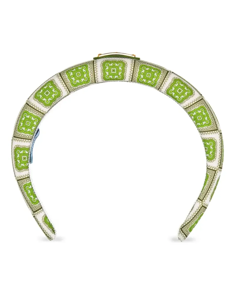 Prada Stirnband mit geometrischem Muster - Grün Grün