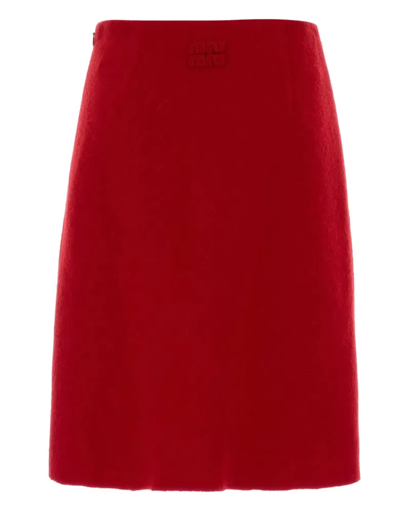 Miu Miu Midirock aus Flannell - Rot Rot