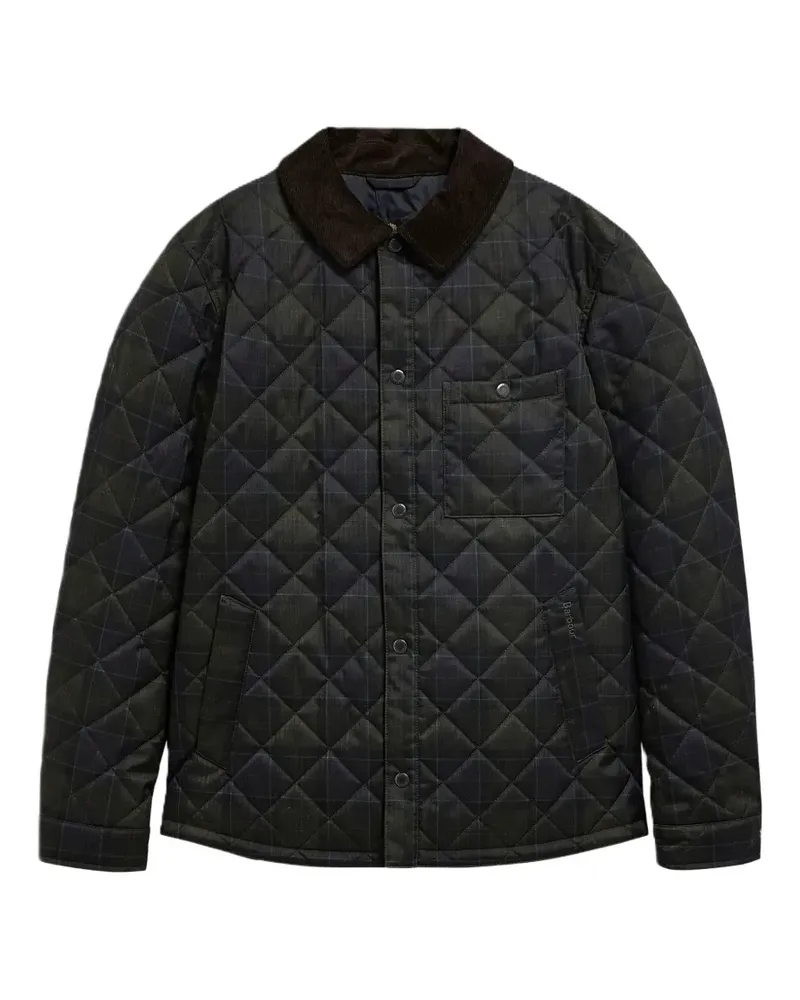 Barbour quilted tartan-print jacket - Grün Grün