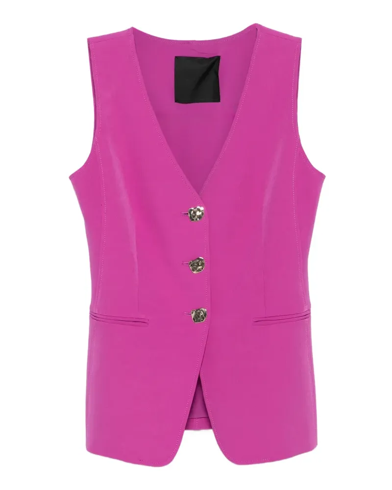 Liu Jo button V-neck vest - Rosa Rosa