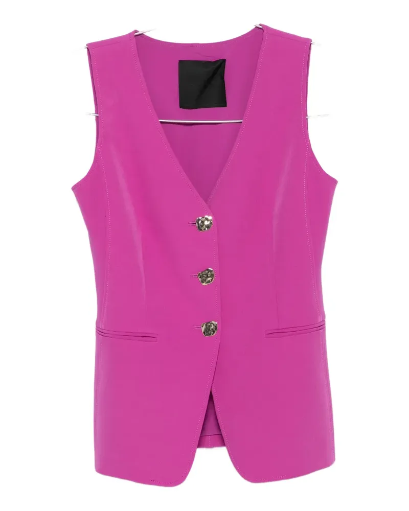 Liu Jo button V-neck vest - Rosa Rosa