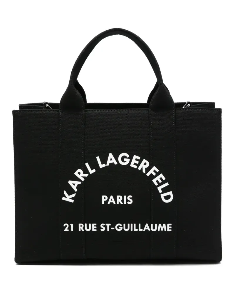 Karl Lagerfeld medium K/RSG Square logo tote bag - Schwarz Schwarz