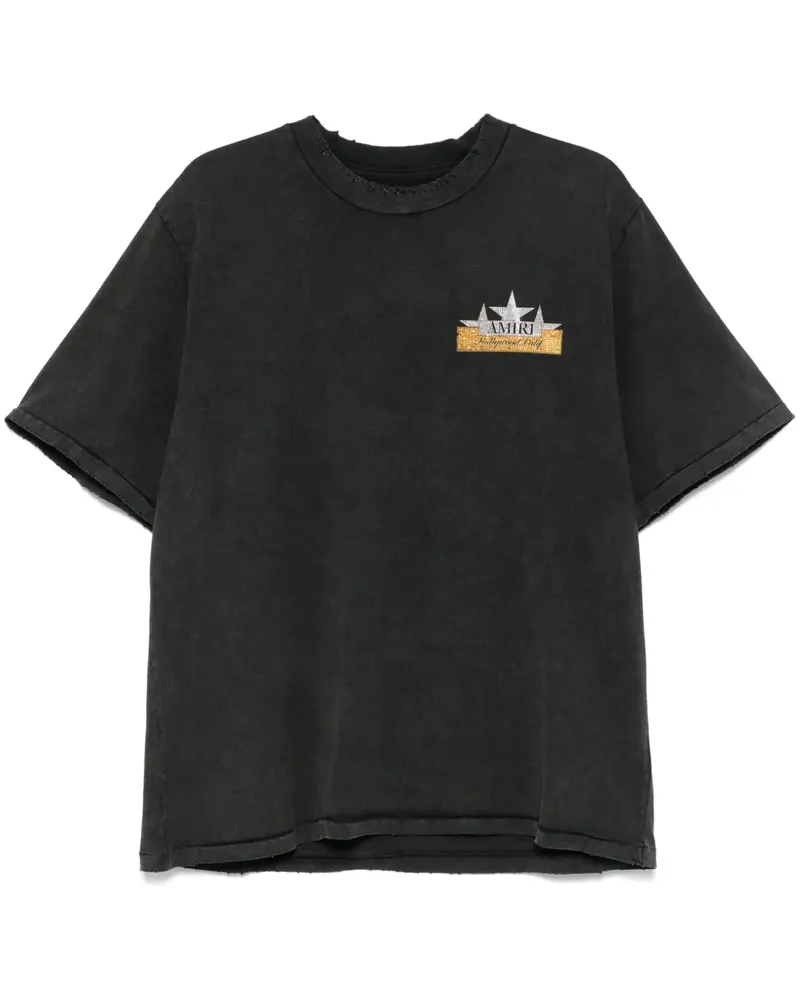 Amiri Crystal Star T-Shirt - Grau Grau