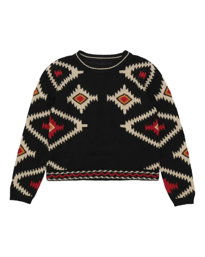 Fortela Lyvia Pullover mit geometrischem Muster - Schwarz Schwarz
