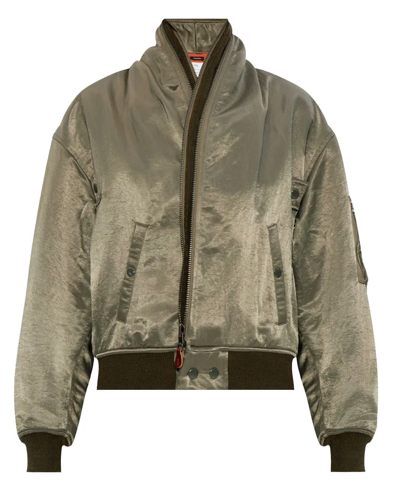R13 Jacke mit Reißverschlusskragen - Grün Grün