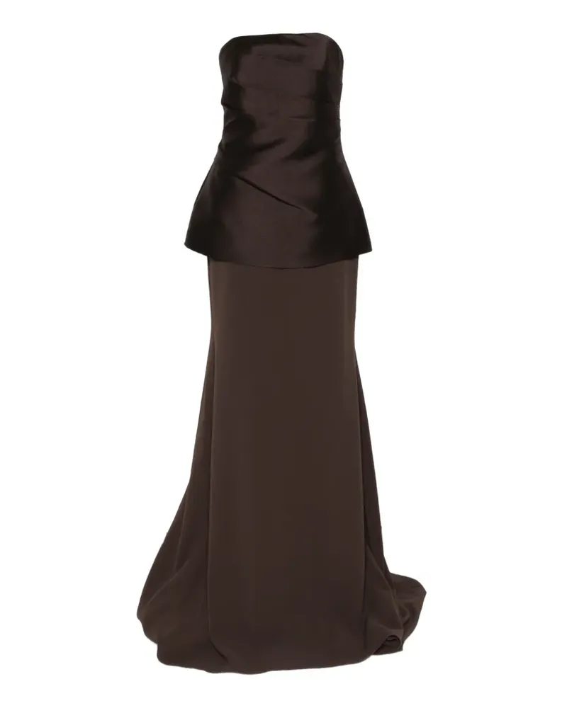 Solace London Alia strapless maxi dress - Braun Braun