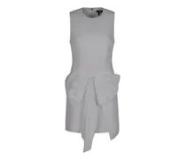 Ärmelloses Minikleid mit Schleife - Weiß