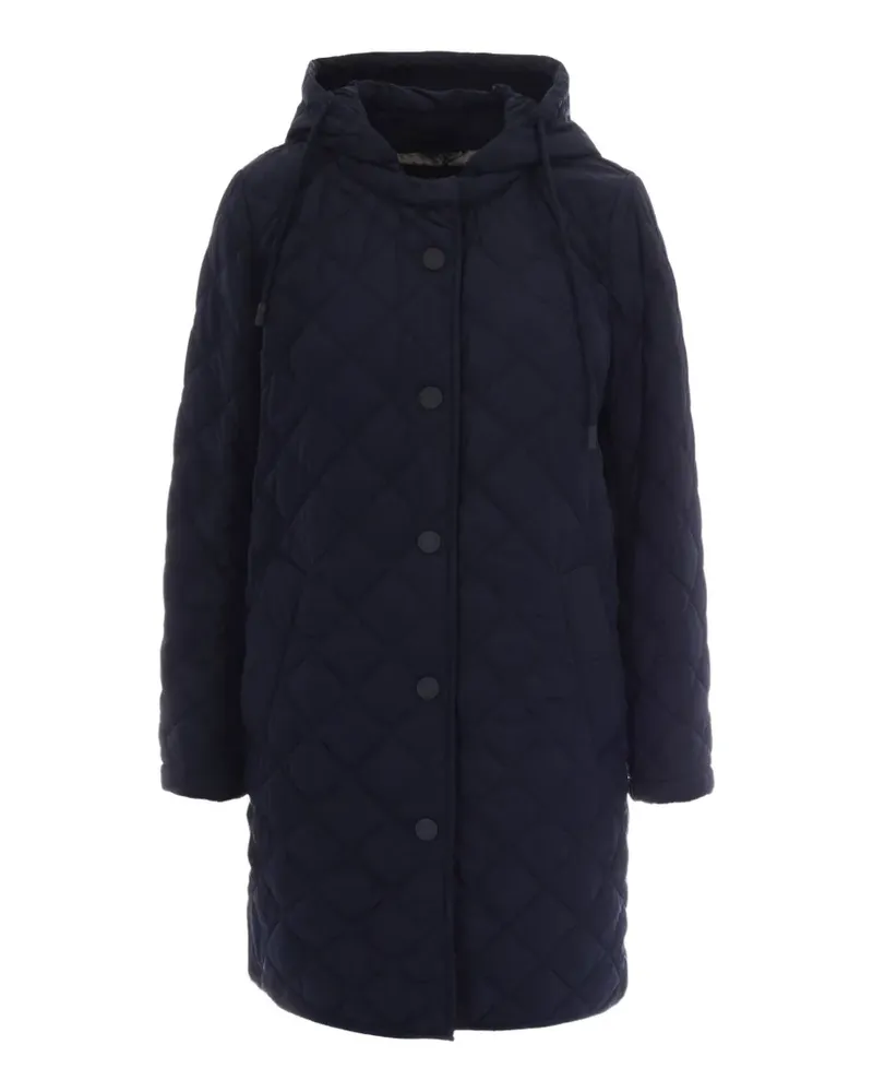 Max Mara Erio quilted hooded parka - Blau Blau