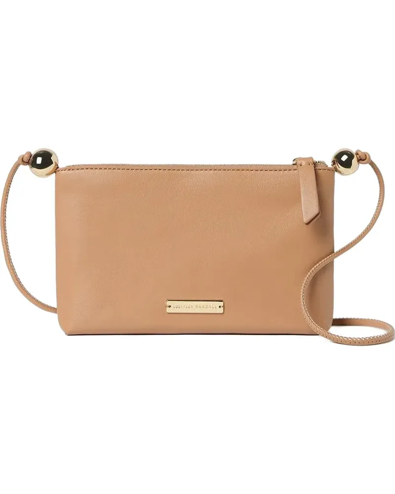 Loeffler Randall Yasmine logo-plaque crossbody bag - Nude Nude