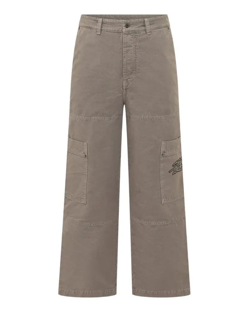 OFF-WHITE embroidered-logo cargo pants - Grau Grau