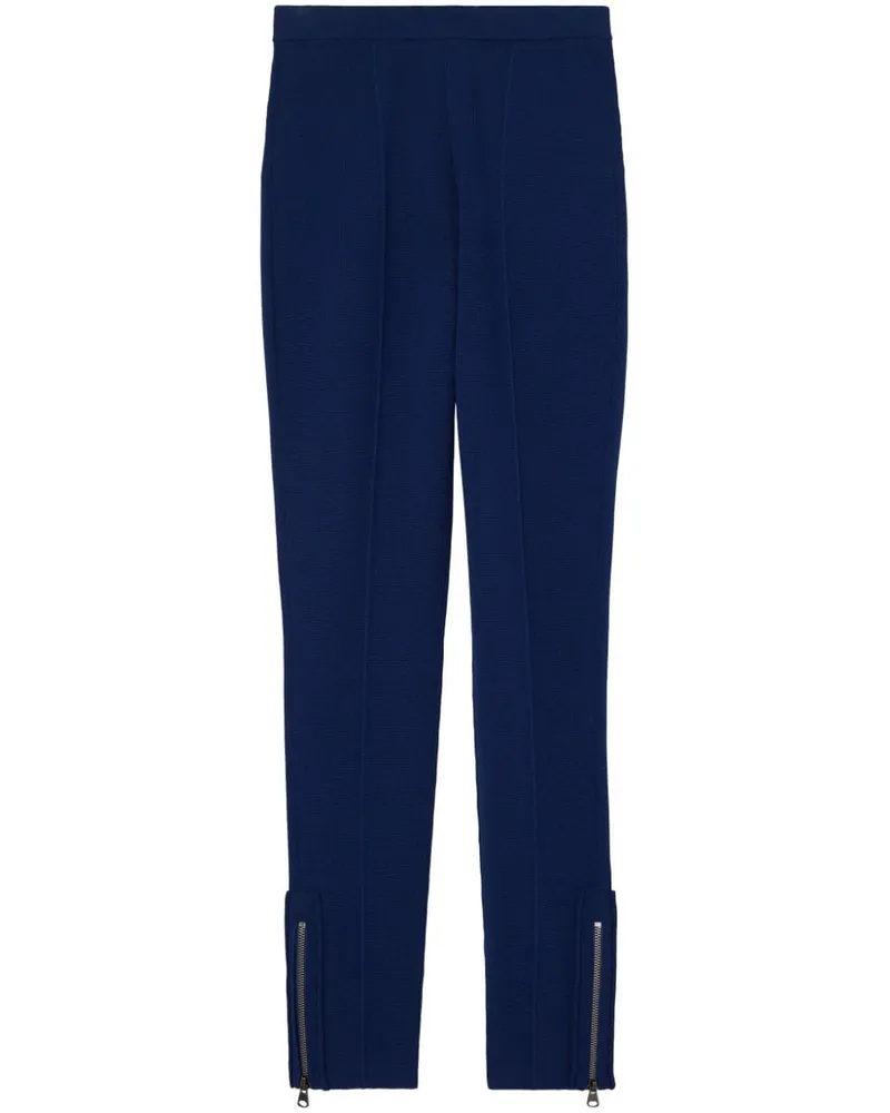 ST. JOHN Skinny-Hose mit Reißverschlussdetail Blau
