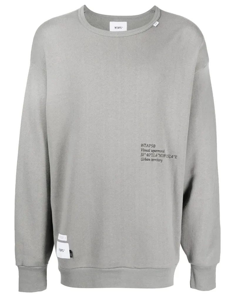 WTAPS Sweatshirt mit Logo-Stickerei - Grau Grau