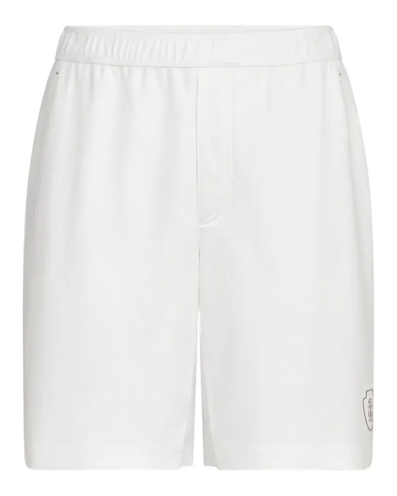 Brunello Cucinelli Shorts mit Logo-Stickerei - Weiß Weiß