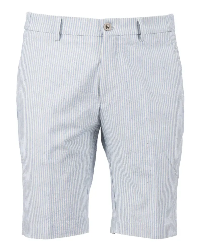 Berwich striped seersucker bermuda shorts - Blau Blau