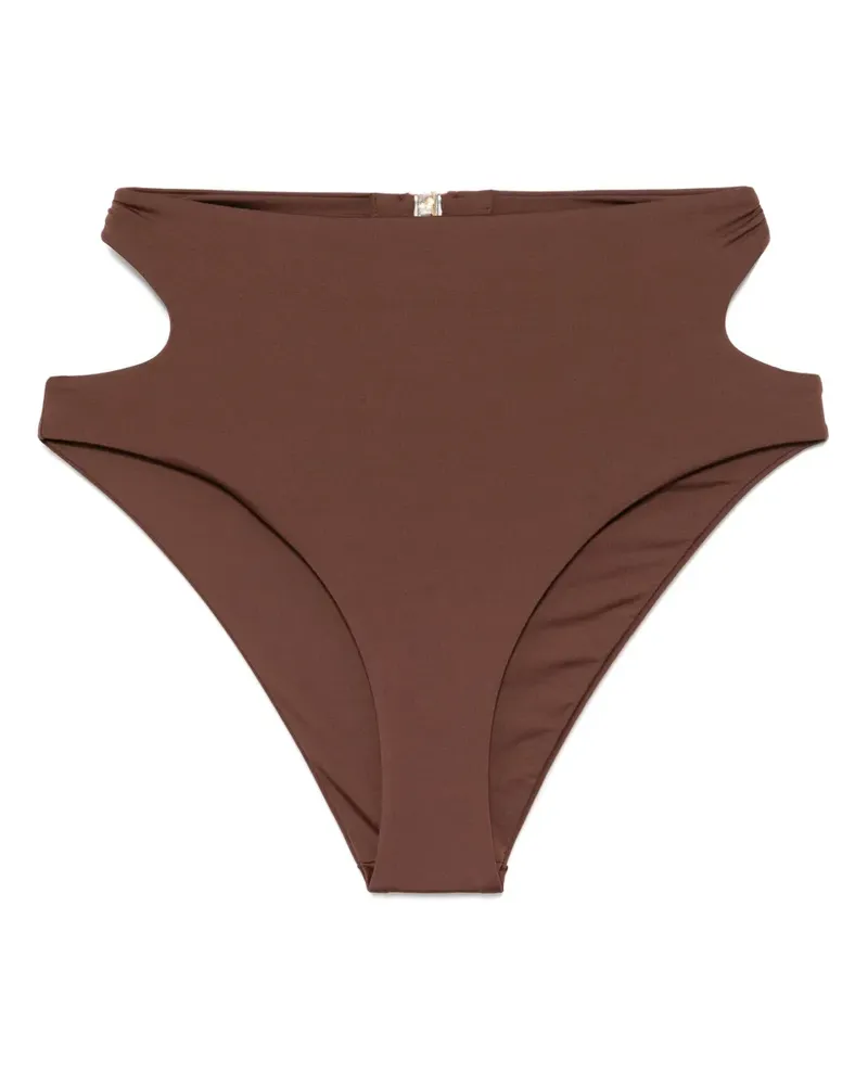 Kiki De Montparnasse La Sirene Bikinihöschen mit Cut-Out - Braun Braun