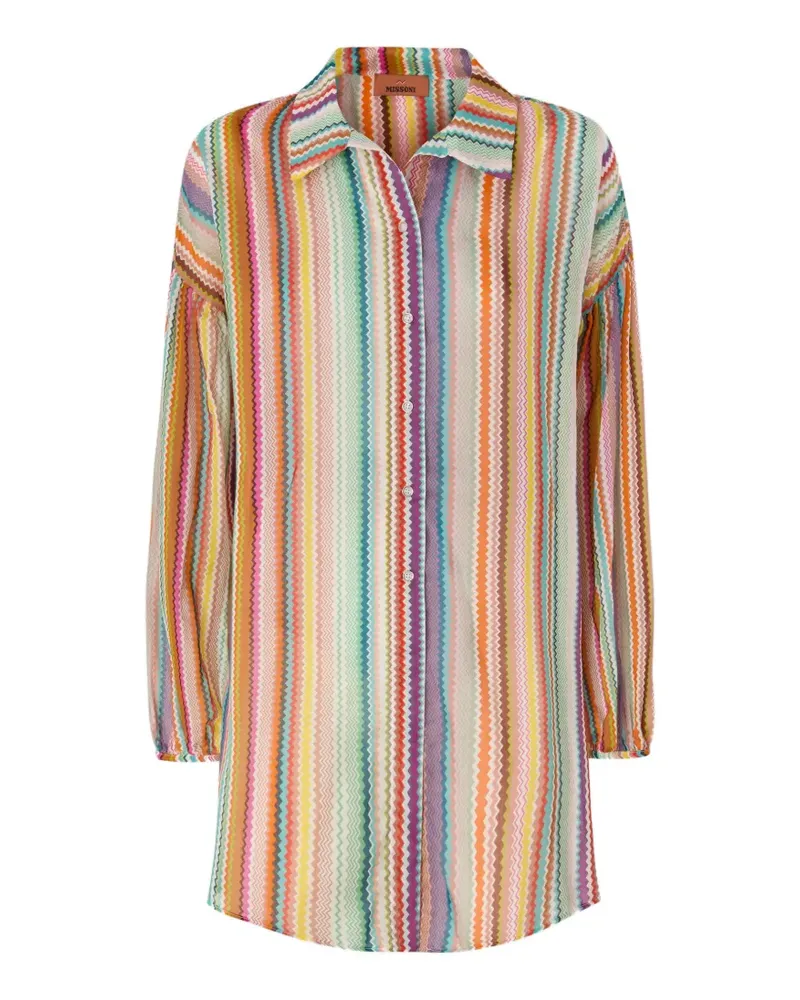 Missoni zigzag-pattern shirt - Rot Rot