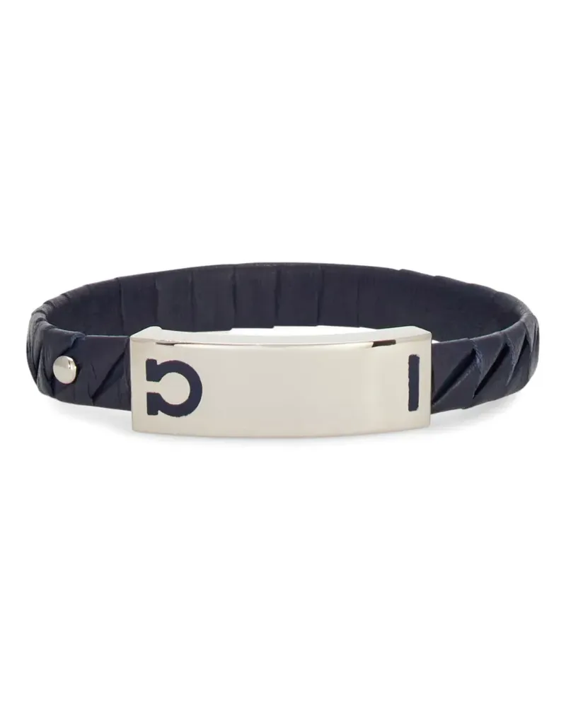Ferragamo Lederarmband mit Gancini-Detail - Blau Blau