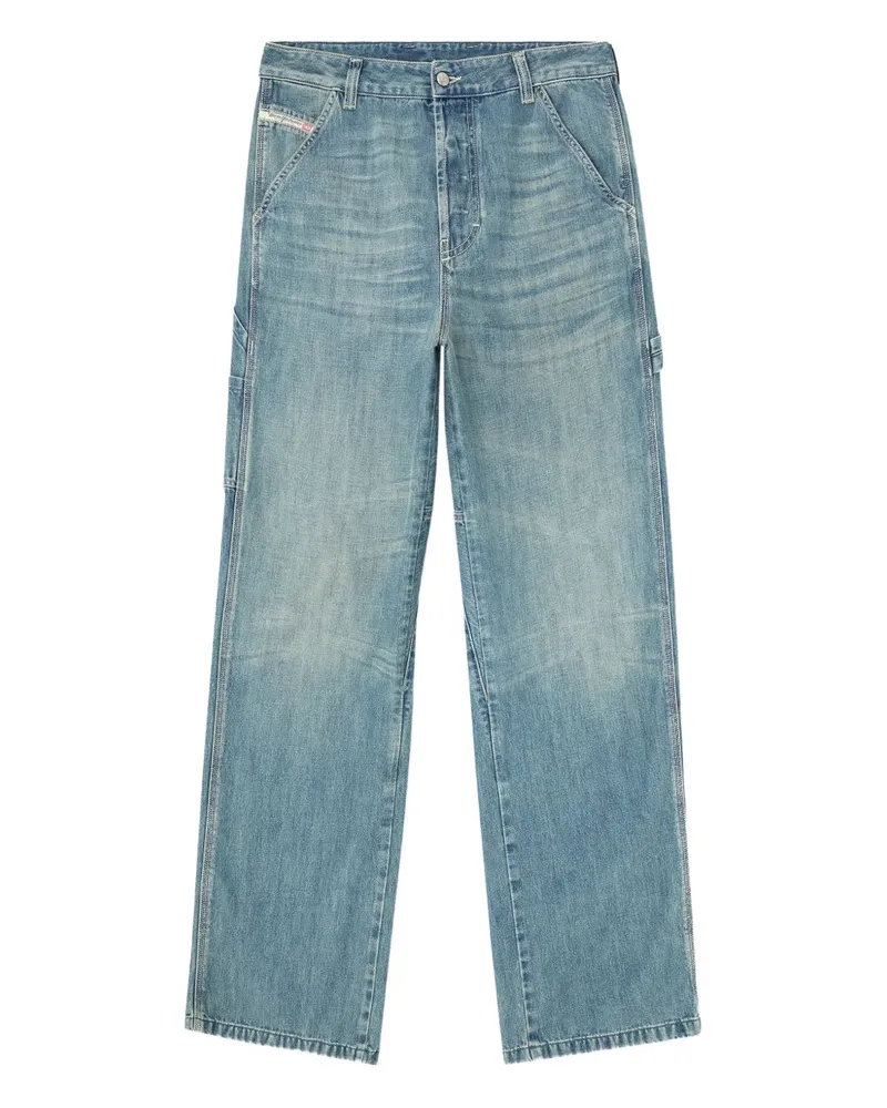 Diesel D-Livery Straight-Leg-Jeans - Blau Blau
