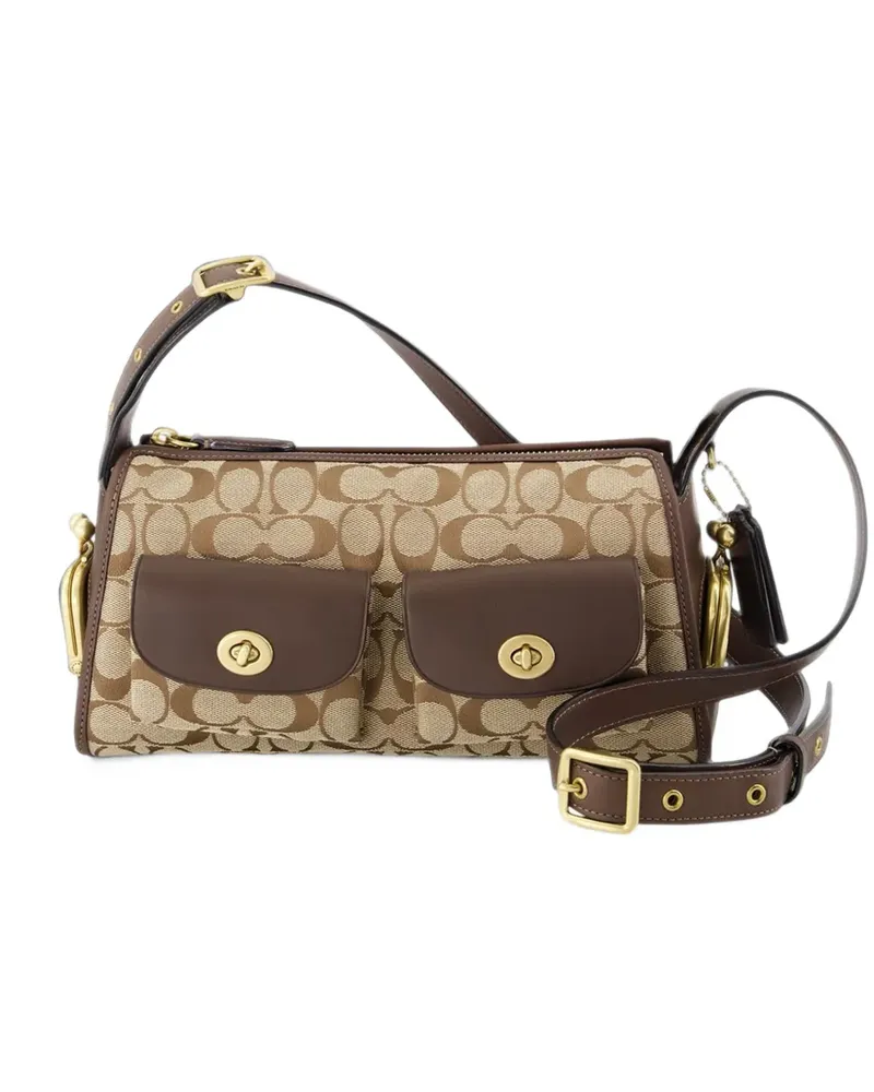 Coach Turnlock Haversack Tasche 27cm - Nude Nude