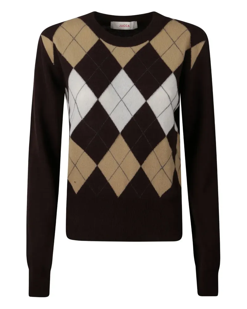 Jucca Pullover mit Rautenmuster - Braun Braun