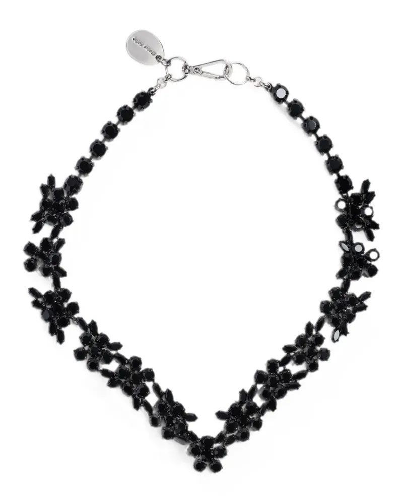 Simone Rocha V-line floral necklace - Schwarz Schwarz