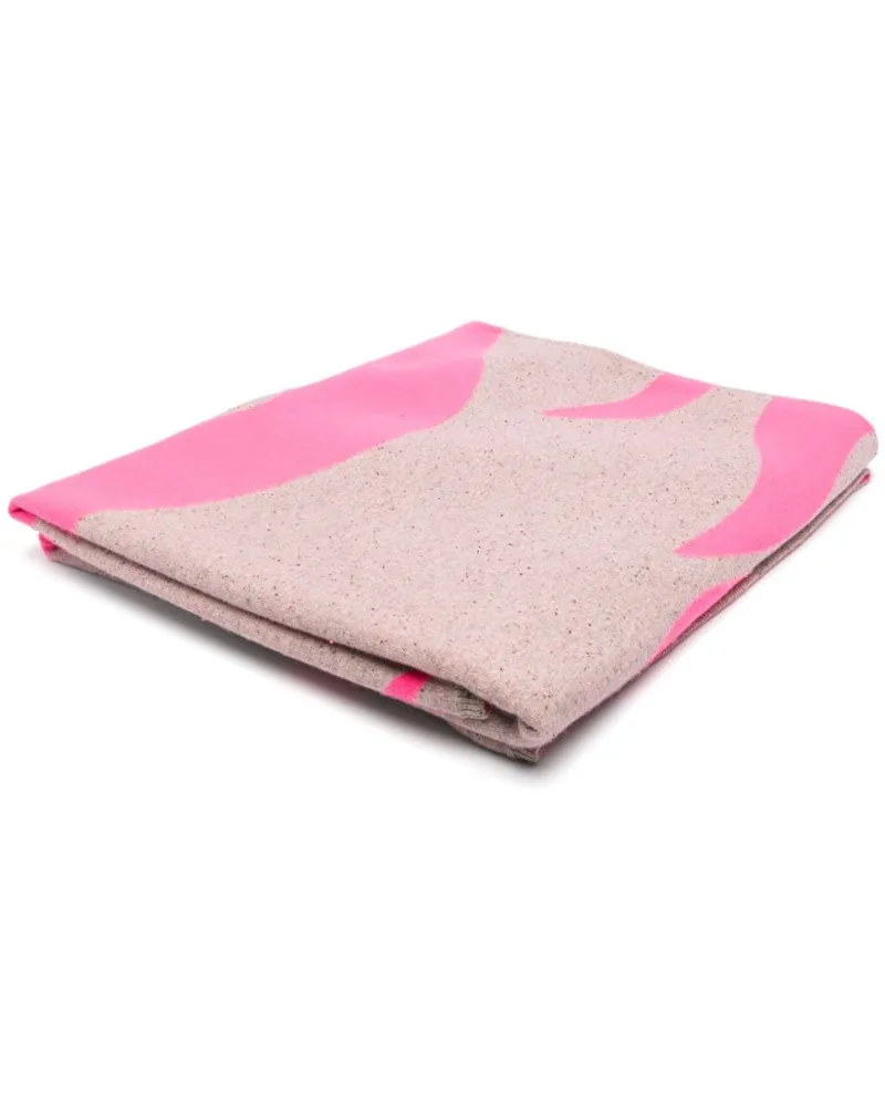 Frenckenberger x Sylvie Fleury Decke aus Flammen-Jacquard - Rosa Rosa