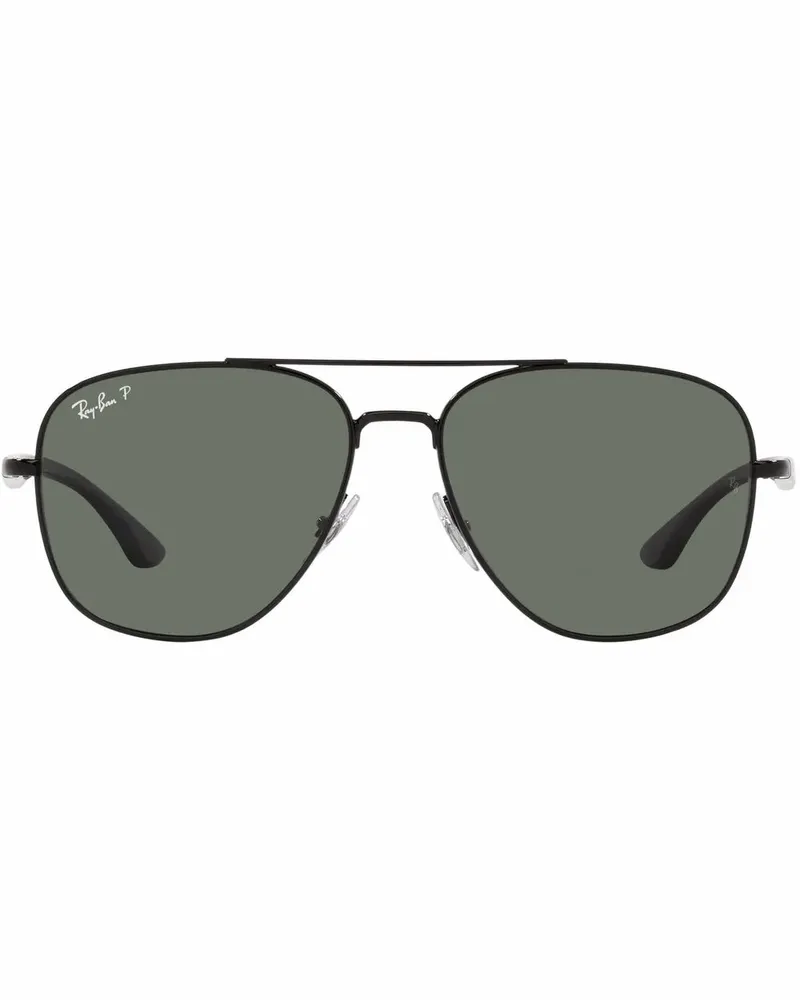 Ray Ban Eckige Pilotenbrille - Schwarz Schwarz