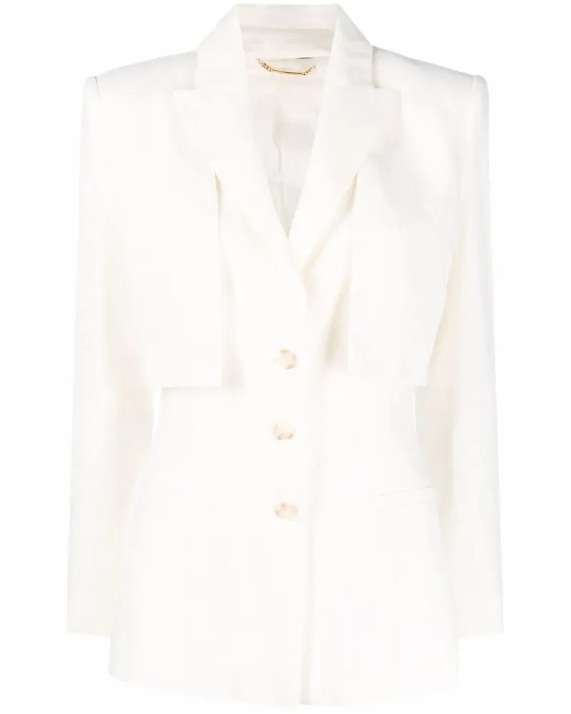 Alberta Ferretti Blazer mit abnehmbarem Einsatz - Nude Nude