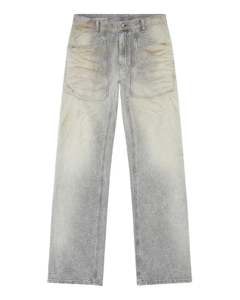 Diesel D-Zeta Jeans mit lockerem Schnitt - Grau Grau