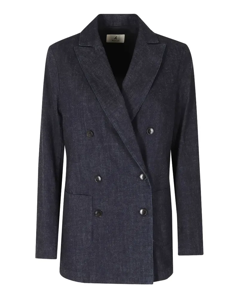 MYTHS double-breasted denim blazer - Blau Blau