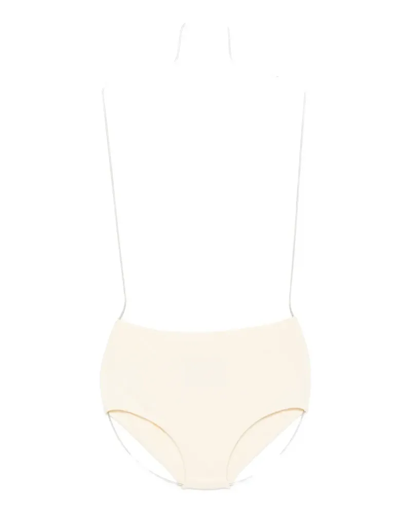 PLAN C ribbed-waist short - Nude Nude
