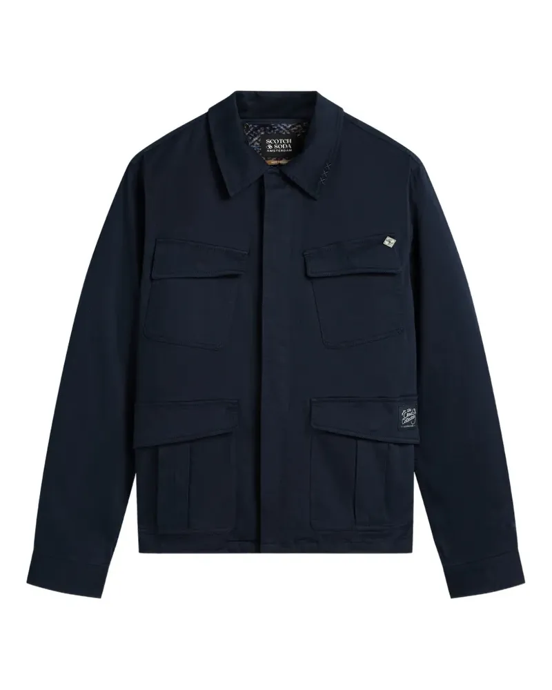 Scotch&Soda multi-pocket cotton jacket - Blau Blau