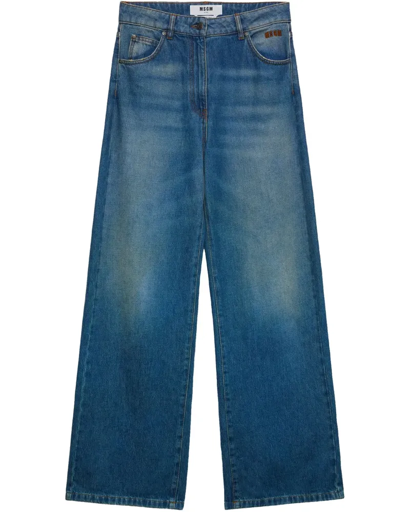 MSGM Jeans mit weitem Bein - Blau Blau