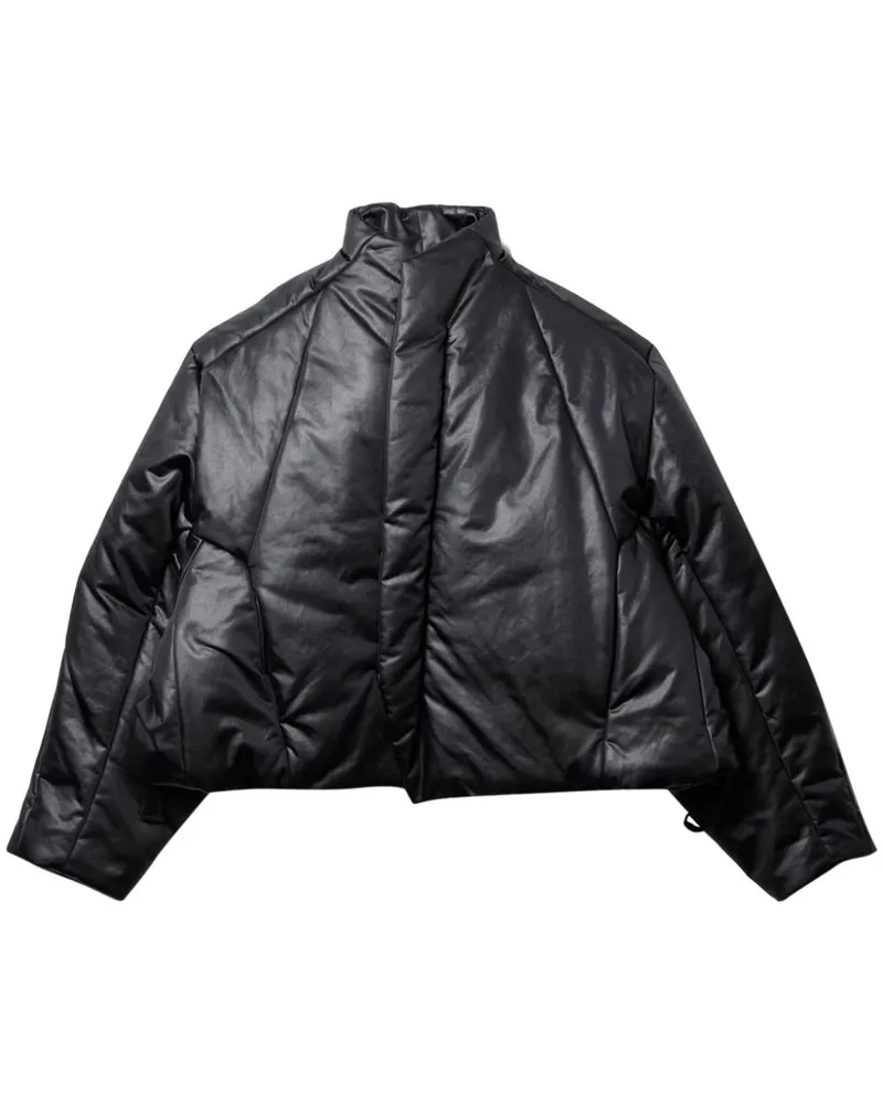 Julius Gefütterte Jacke mit Stehkragen - Schwarz Schwarz