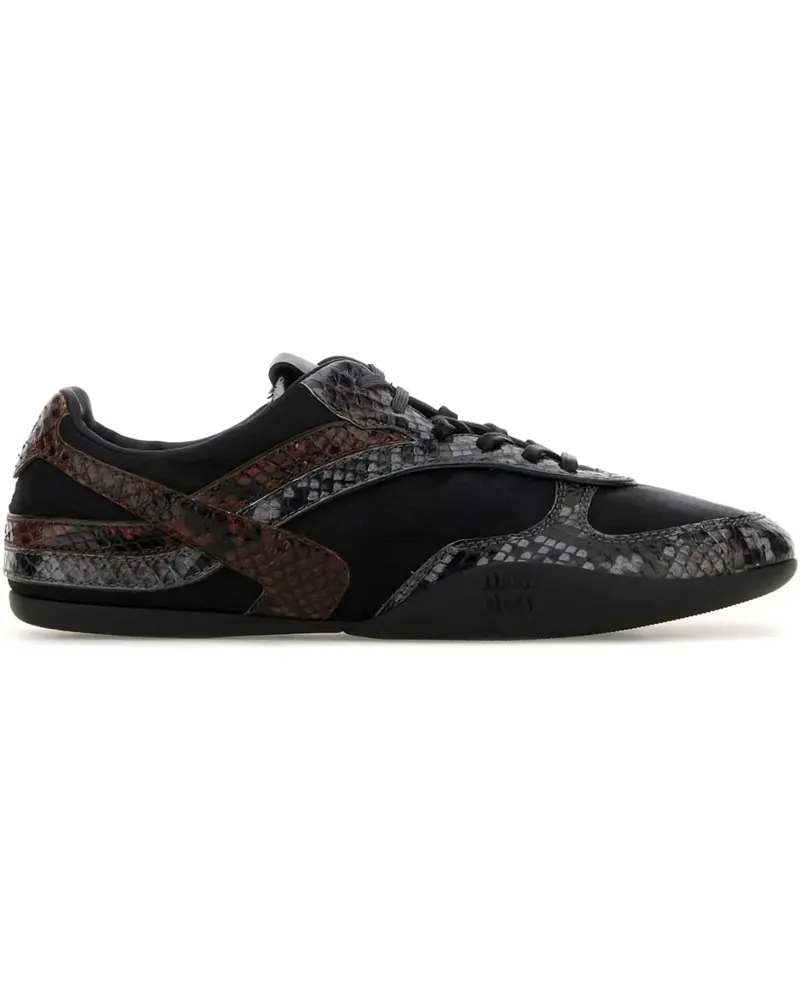 Miu Miu Sneakers mit Schlangen-Effekt - Schwarz Schwarz