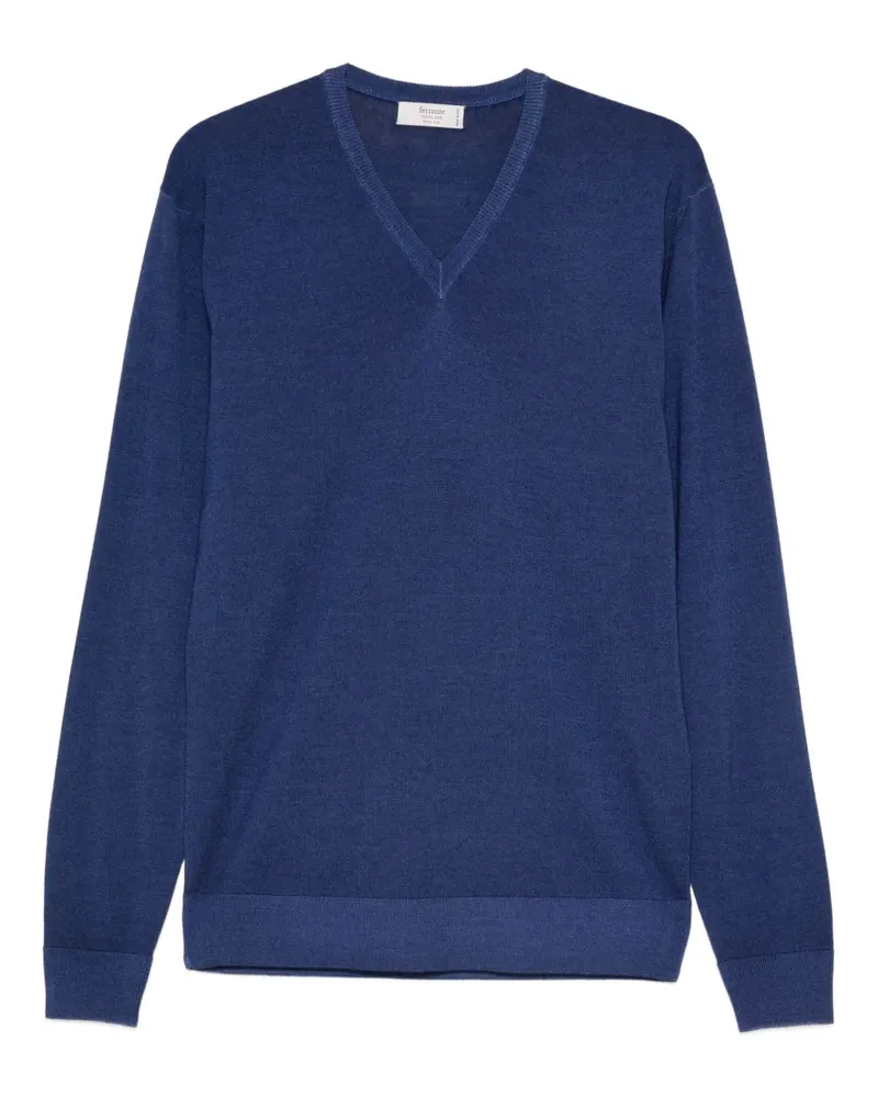 Ferrante Pullover mit V-Ausschnitt - Blau Blau