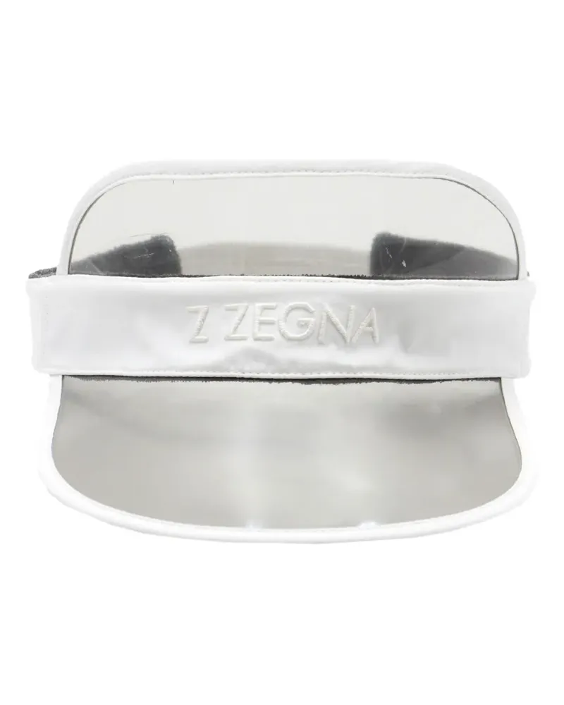 Ermenegildo Zegna Sonnenblende mit Logo-Stickerei - Grau Grau