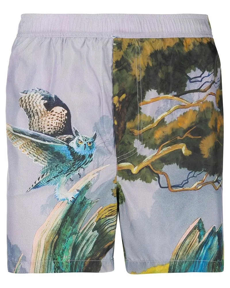 Valentino Garavani Floating Island' Badeshorts - Grau Grau
