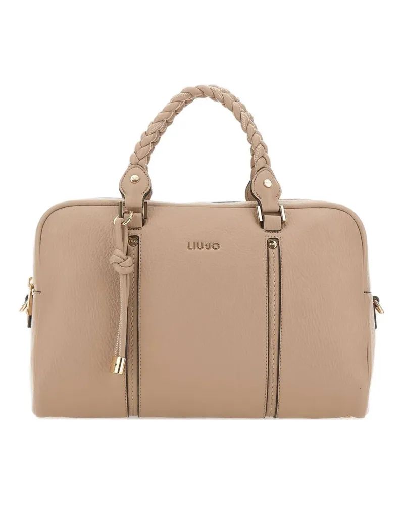 Liu Jo Tote Bag mit Flechthenkel - Nude Nude